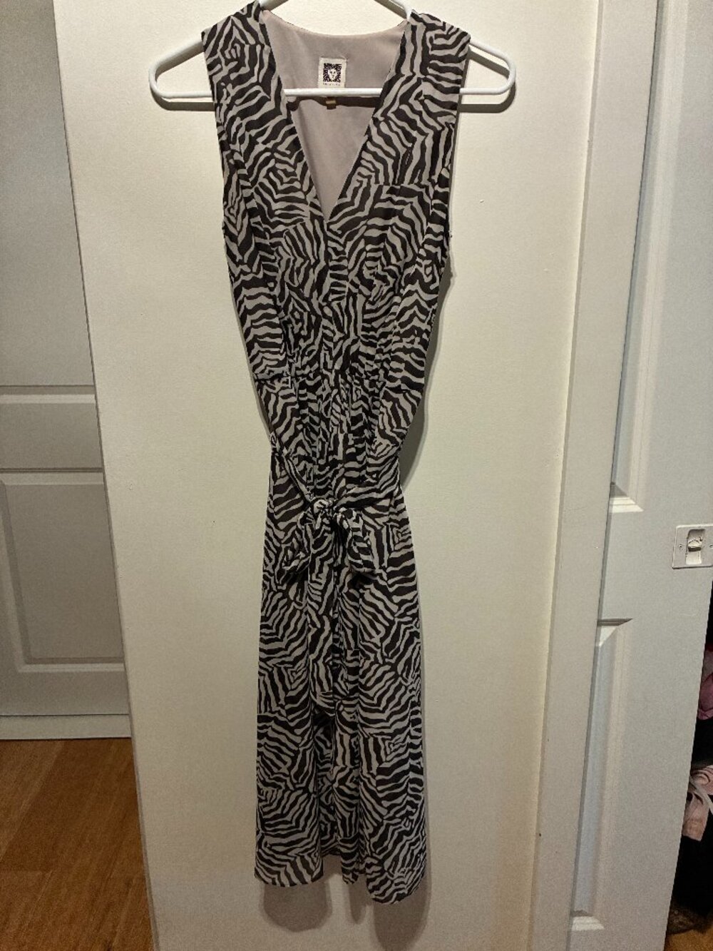 Anne Klein Zebra Print Wrap Dress Size 4